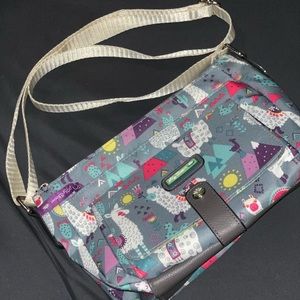 Lily Bloom Llama print Crossbody NWOT